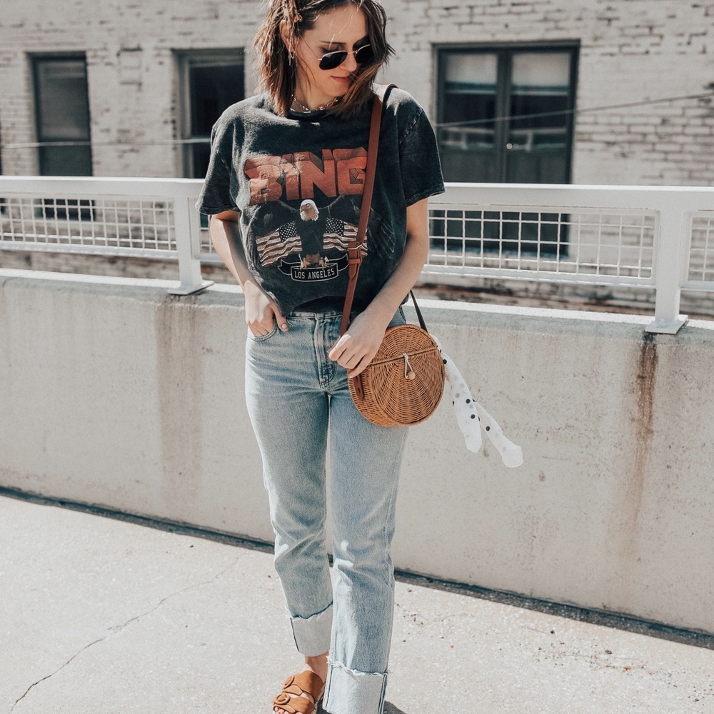 Anine Bing Vintage Logo Tee